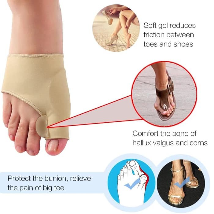 Original Kaos Bunion Gel socks Hallux Valgus Big Toe Corrector Obat Bunion toe Exp Baru