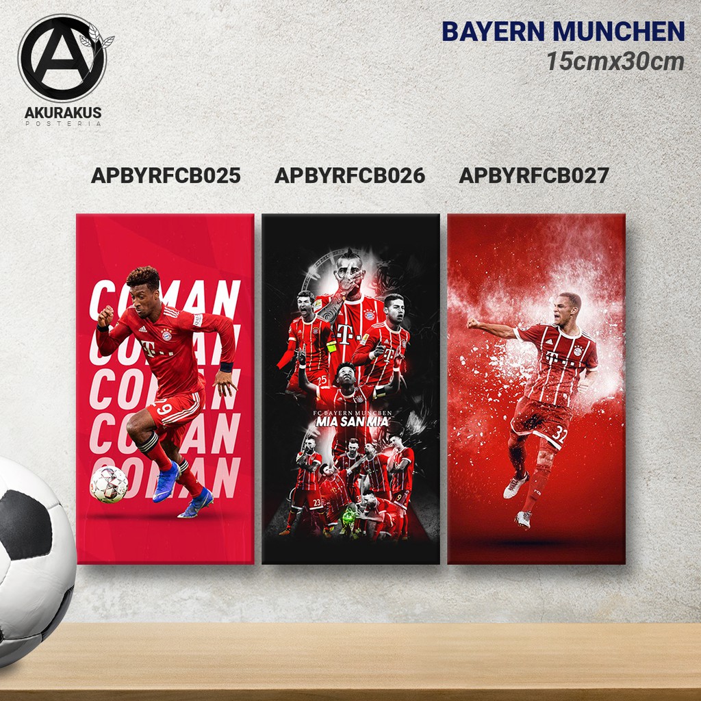 WALL DECOR HIASAN DINDING POSTER BAYERN MUNCHEN FC APBYRFCB025-027