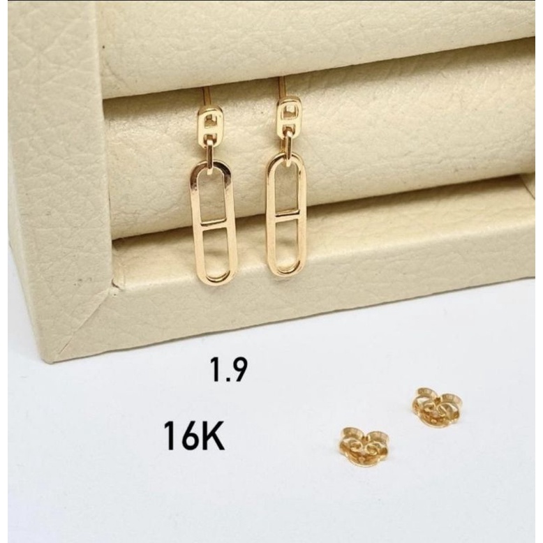 Anting Giwang Model Gantung Emas Asli Kadar 700 750 16K 17K Mas Kuning Rosegold
