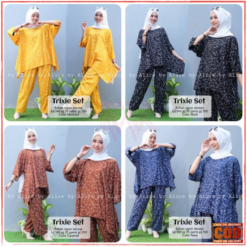 Baju One Set Jumbo Wanita Muslim Setelan Ld 130 Terbaru 2021 BWK - Baju Setelan One Set Jumbo Size