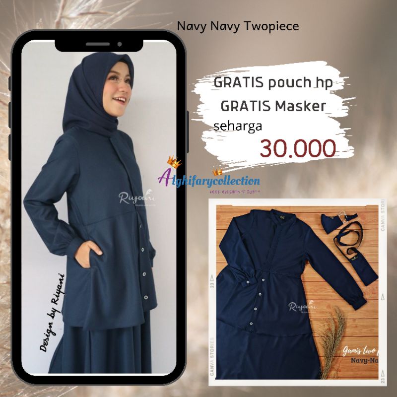 Seragam Guru Biru dongker DKI