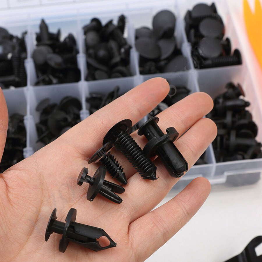 Baut Rivet Mobil Universal Snap Joint Clips 240PCS + Pengungkit - HE01 - Black