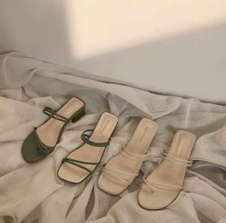  Sepatu  sandal heels hak  tinggi  wanita import  korea  bangkok 