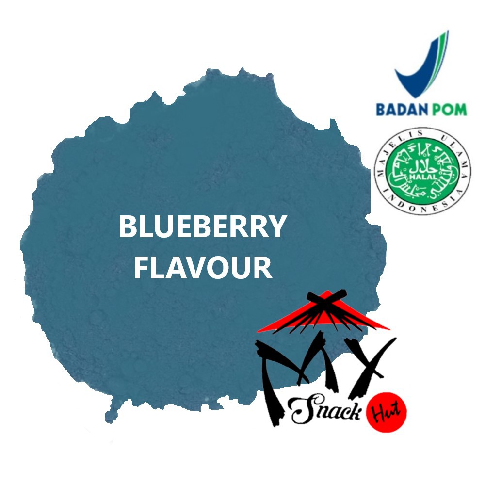 BLUEBERRY FLAVOUR POWDER 50GR - BUBUK BLUEBERI FLAVOR - SERBUK BIANG PERISA BLU BERI MURNI HALAL MUI