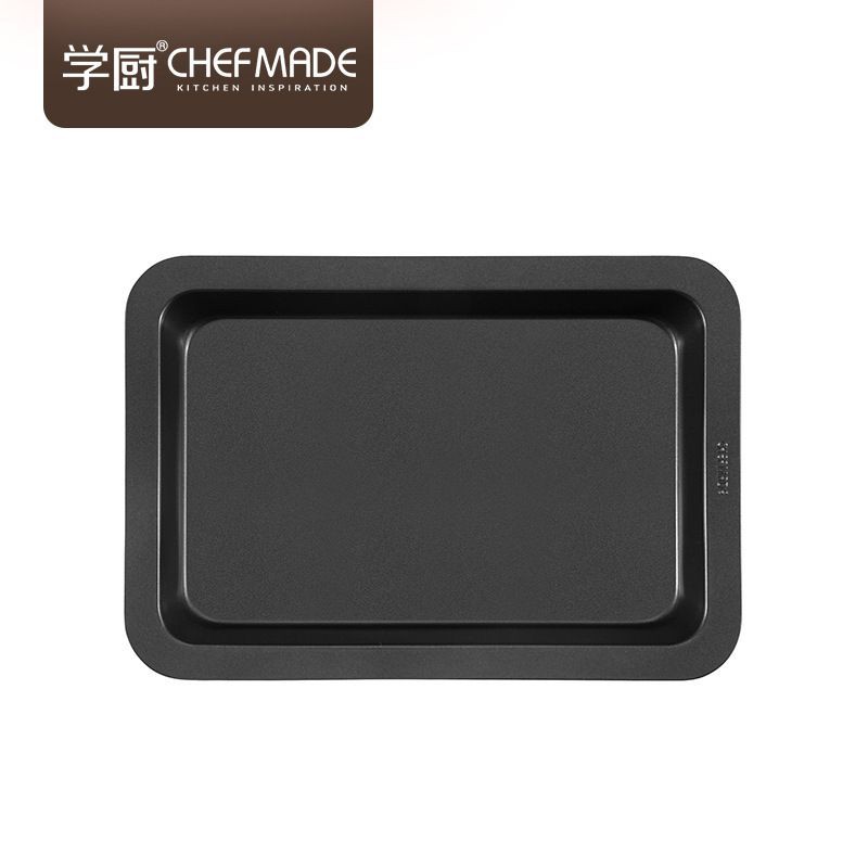 chefmade 11inch oblong cake pan wk9707s / black bake tray / loyang kue