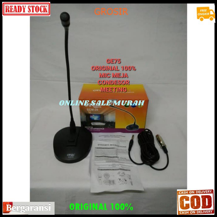 G75 Mic mik microphone table meja condesor original 100% mikrophone condenser mimbar podium profesional pro audio sound system sistem vokal vocal panggung dj studio acara pidato asli ANGSA G75   Bisa digunakan segala JENIS ALAT AUDIO  Microphone Mic Kabel