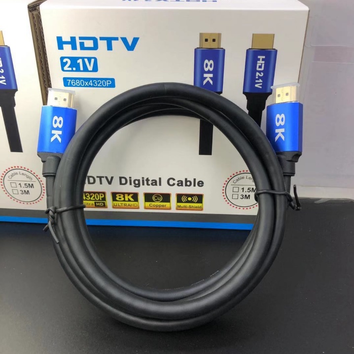 Kabel HDMI 2.1 Version High Speed UHD version 7680*4320P 1,5 Meter