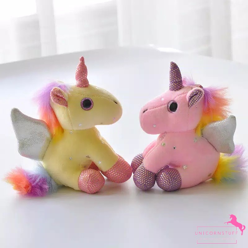 GANTUNGAN TAS UNICORN ANAK BONEKA KUNCI SAYAP PONY KADO ULANG TAHUN