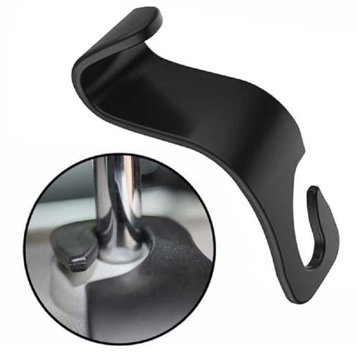 Z196 | Car Headrest Hook Hanger Mobil Gantungan Barang Mobil Holder F41 Hitam