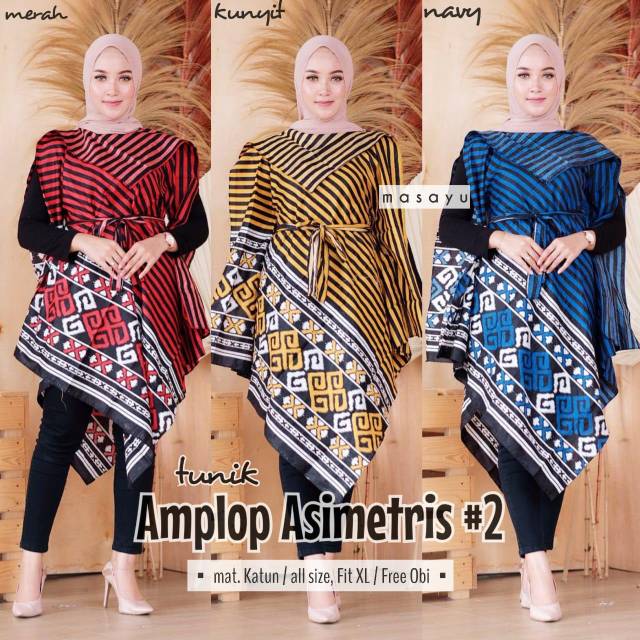 Tunik amplop asimetris#2