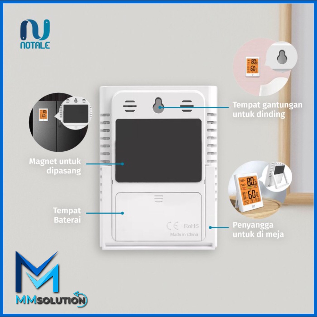 Notale Hygrometer Thermometer Humidity Meter Alat Ukur Kelembapan Suhu