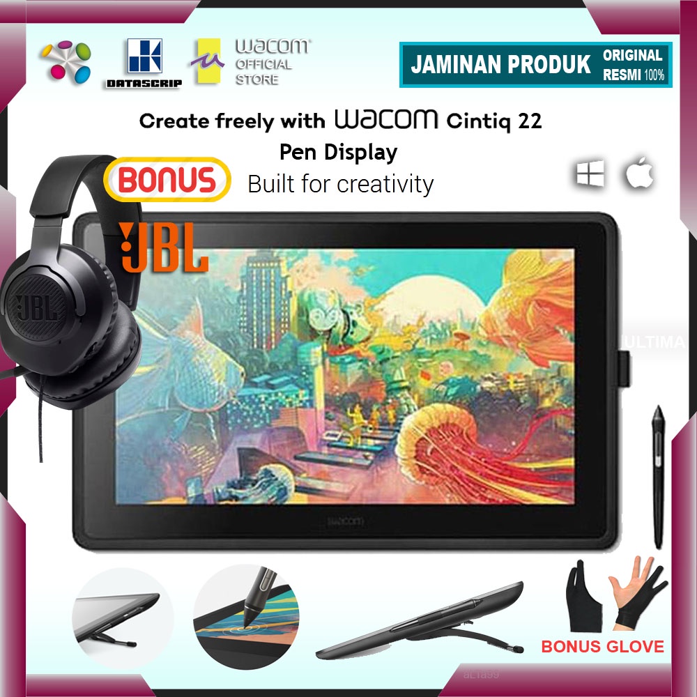 WACOM CINTIQ 22 Creative Pen Display Tablet Drawing Design DTK-2260