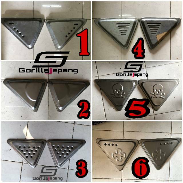 sepasang Bok tutup aki cover aki japstyle custom GL TIGER GLPRO SCORPIO Byson thunder