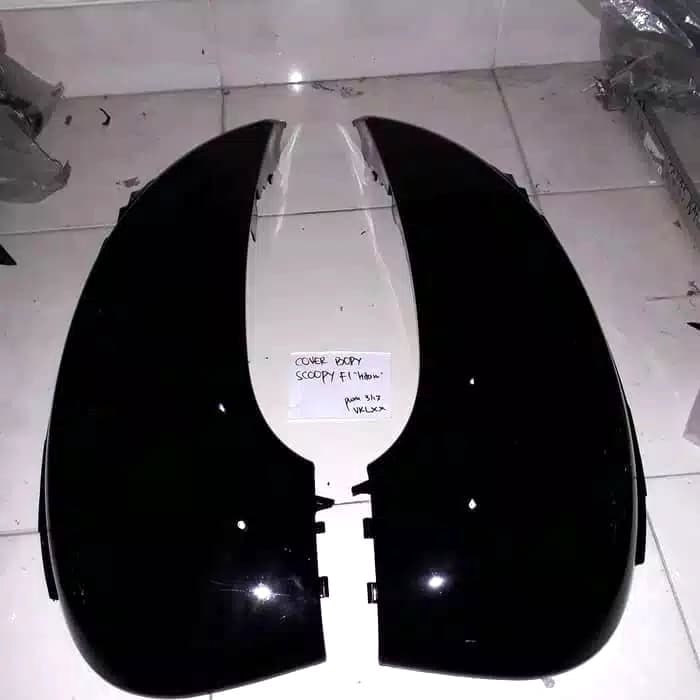 Cover Body Kanan Kiri Scoopy FI 2013-2016 Hitam