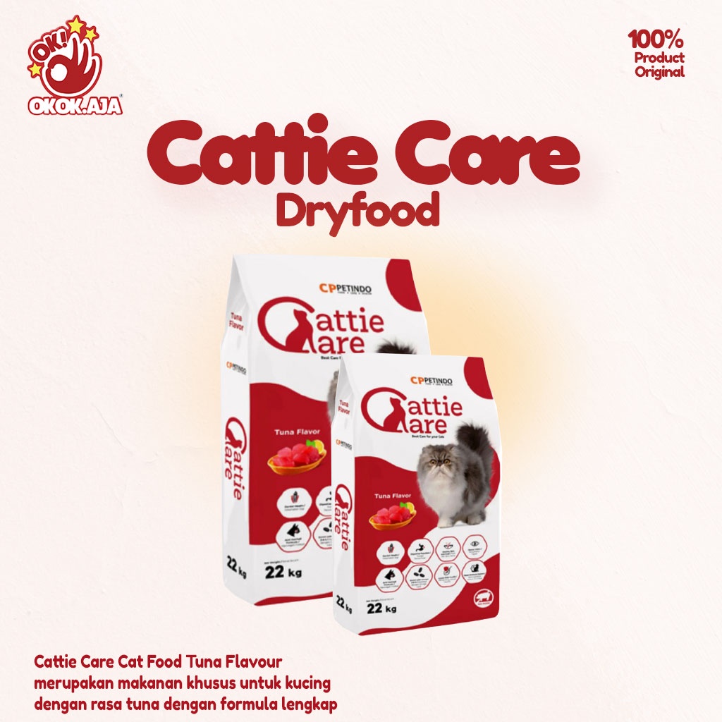 Makanan kucing kering premium CATTIE CARE tuna 20kg (FRESHPACK) - Catfood murah GRAB GOSEND
