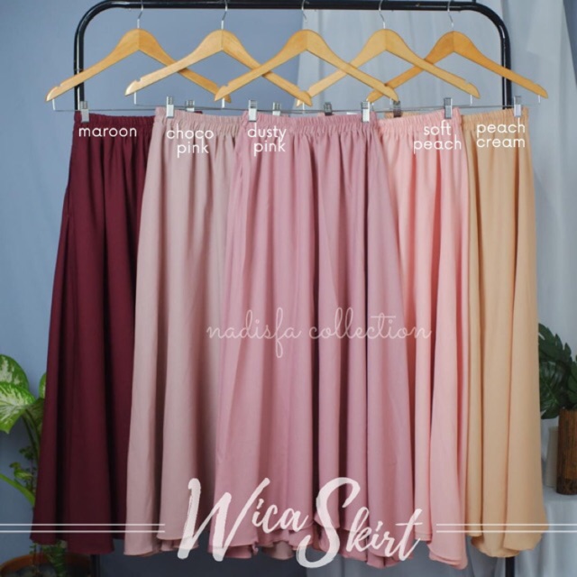 WICA SKIRT ROK PANJANG PAYUNG WOLLYCREPE BISA BIG SIZE