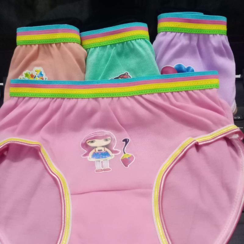 PROMO 6 PCS CELANA DALAM ANAK PEREMPUAN WARNA DENGAN KARET PELANGI - KANCUT ANAK PEREMPUAN