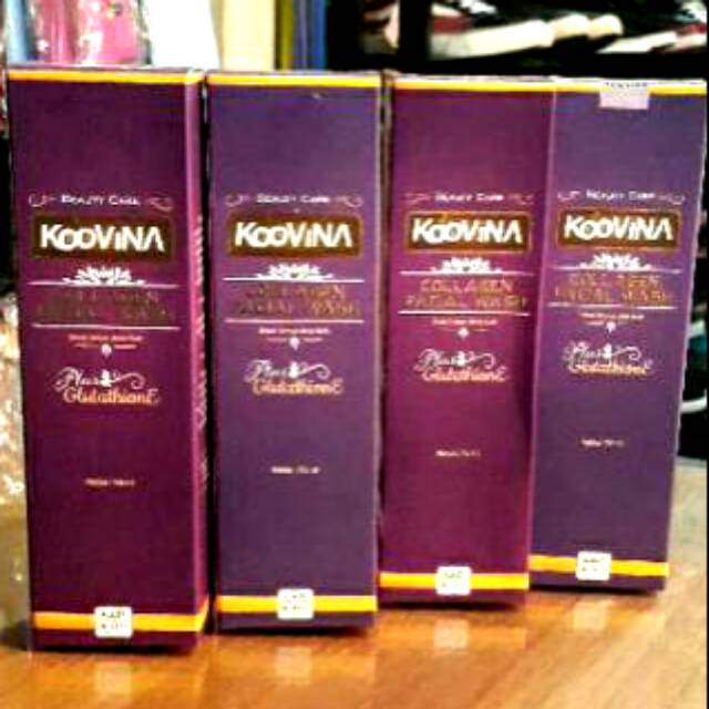 FACIAL WASH KOLAGEN PLUS GLUTATHIONE KOOVINA PAKET HEMAT FREE POUCH