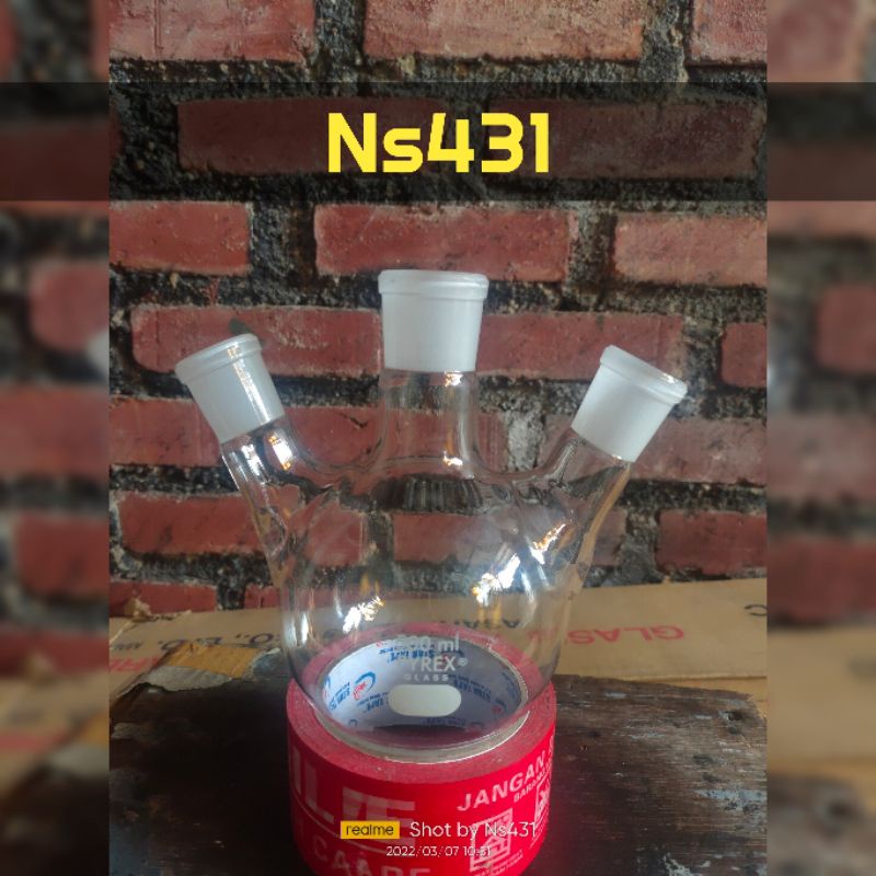 Jual Boiling Flask 3 Neck 500ml Labu Leher Tiga 500 Ml Pyrex Shopee Indonesia 0696