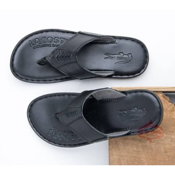 Hari Ini Sendal Pria Casual Kulit Asli Handmade Termurah Model Lacoste 9960Ht Trendi