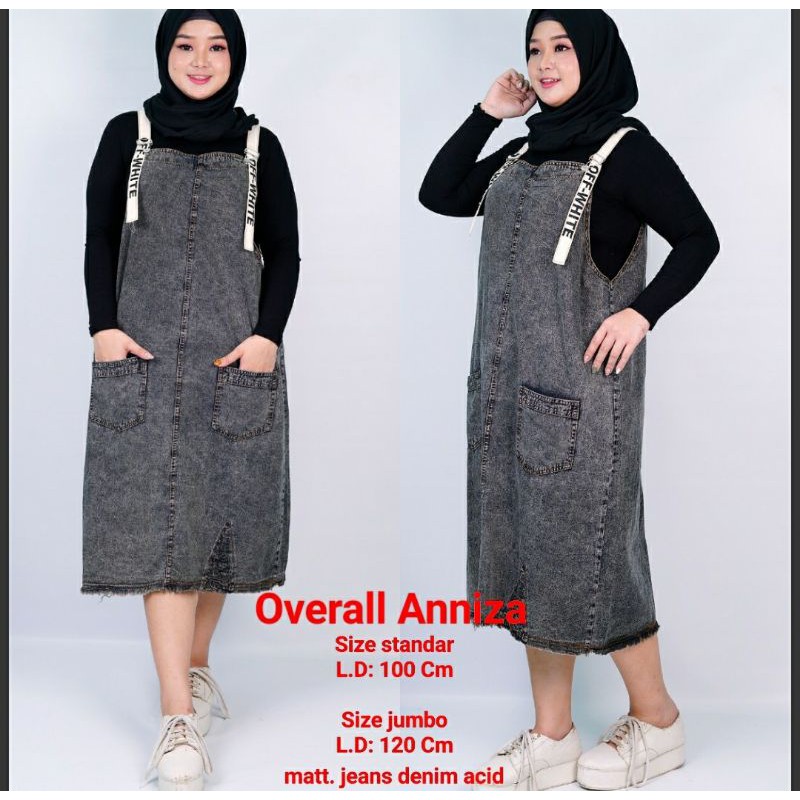 Overall Annisa Jumbo dan Standar . Overall Jeans Bigsize Murah