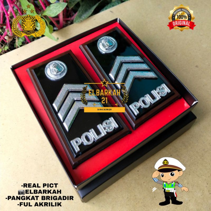 PANGKAT POLISI PDH BRIGADIR FUL AKRILIK