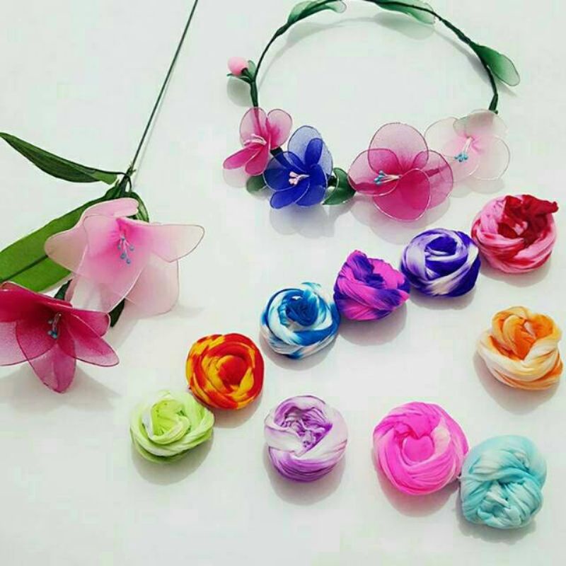 Kain bunga stocking sembur bunga stocking