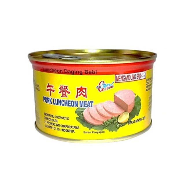 

GULONG PORK LUNCHEON MEAT 397 GR / DAGING BABI KALENG / MAKANAN KALENG