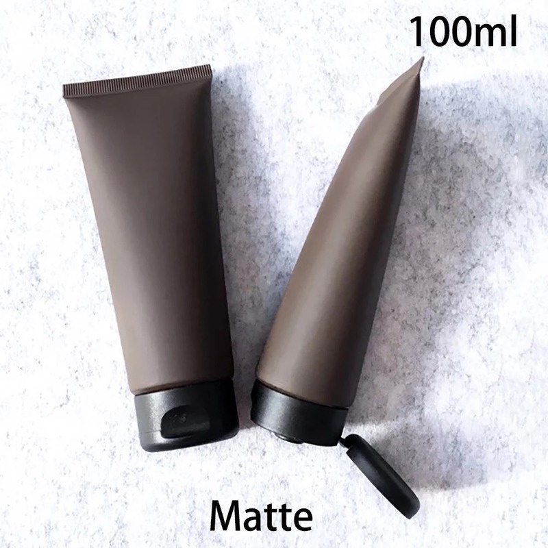 Botol Kosong Portabel Model Remas Warna Coklat Matte Untuk Kosmetik