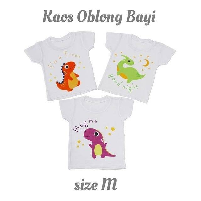 Kaos Oblong Bayi Bergambar size M/Kaos Bayi Sablon