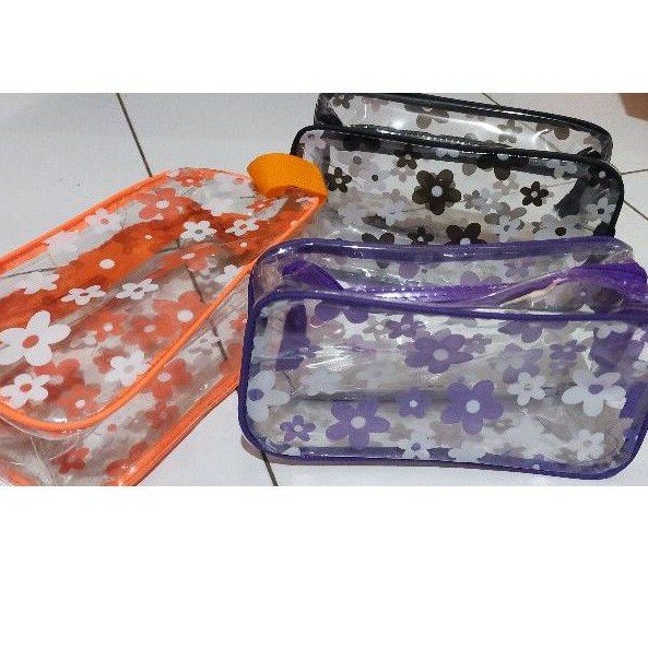 Dompet Tas kosmetik Anti Air Bahan PVC Cosmetic Organizer Travel Bag