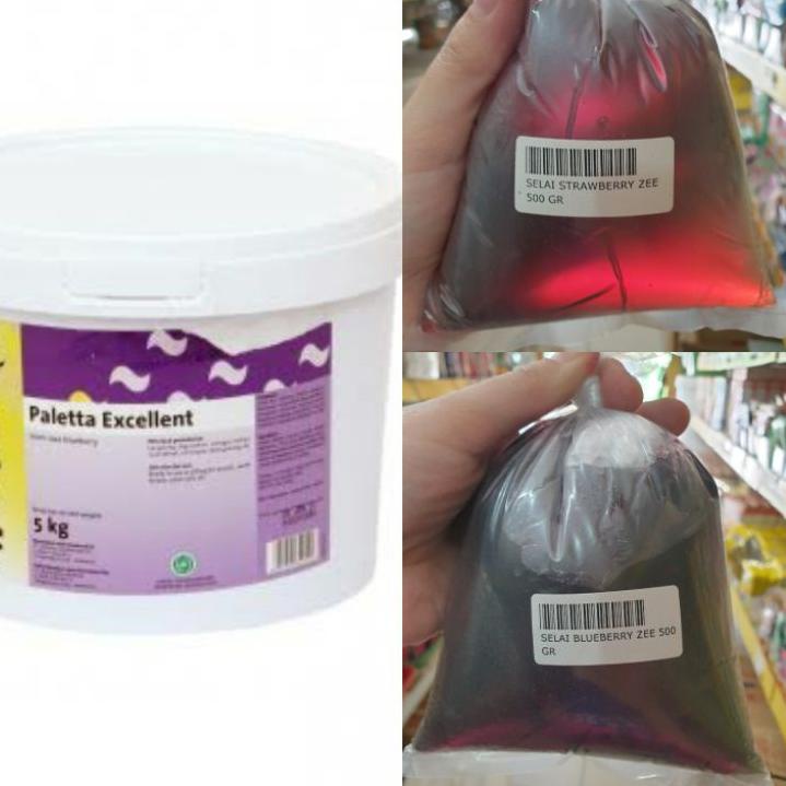

✨Grosir✨ Selai Paletta Zeelandia (repack 500 gram) Blueberry & Stawberry !!