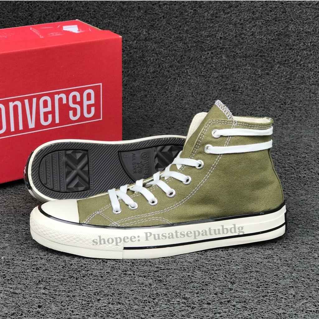 SEPATU CONVERSE 70S HIGH CT ALL STAR FIELD SURFLUS HIJAU LUMUT