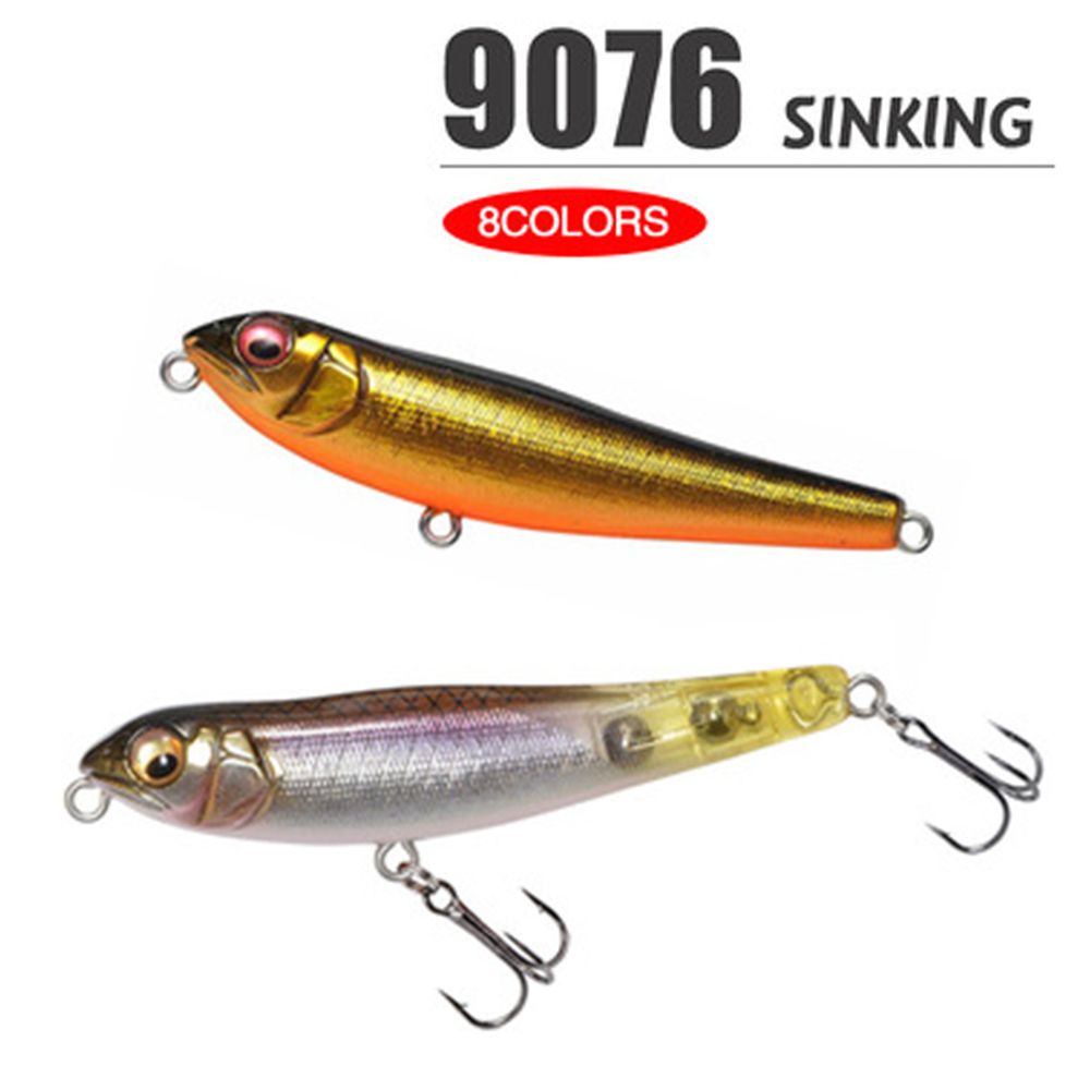 TOP Transparent Fish Hooks Outdoor Minnow Lures Pencil Baits with Steel ball Crankbaits 71mm 7g Tackle Useful Winter Fishing