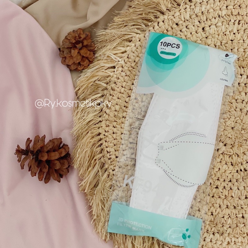masker KF94 isi 10 warna putih dan hitam masker wajah