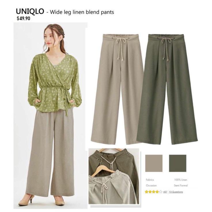 Unq cotton relaxed ankle pants