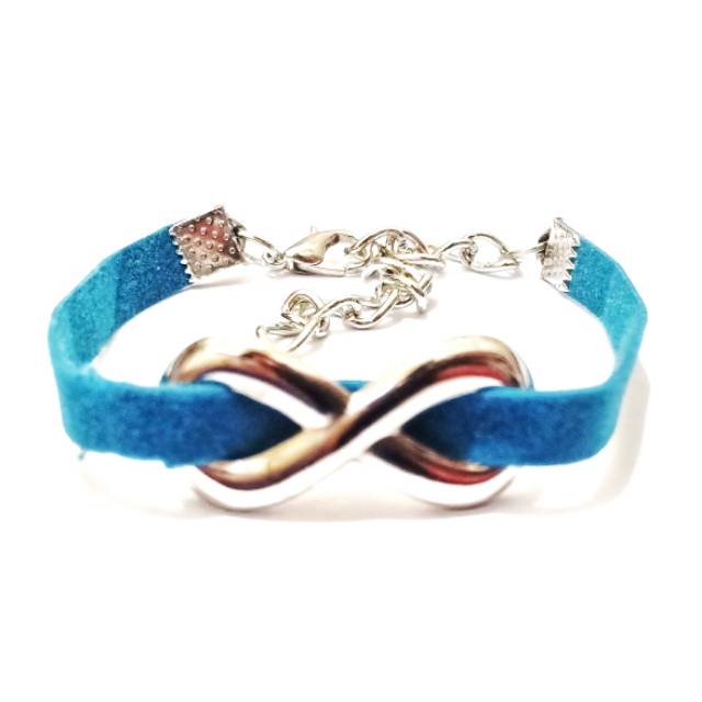 Silver Infinite Suede Bracelet | Gelang Handmade Infinity