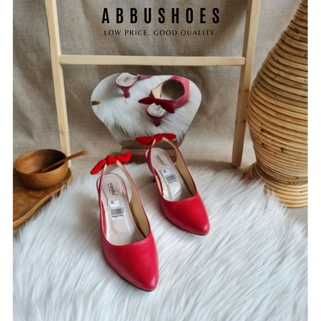 ABBUSHOES Hs 100 high heels bapau tali pita 7cm