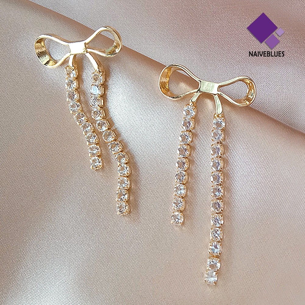 Anting Rumbai Panjang Bahan Alloy Untuk Wanita