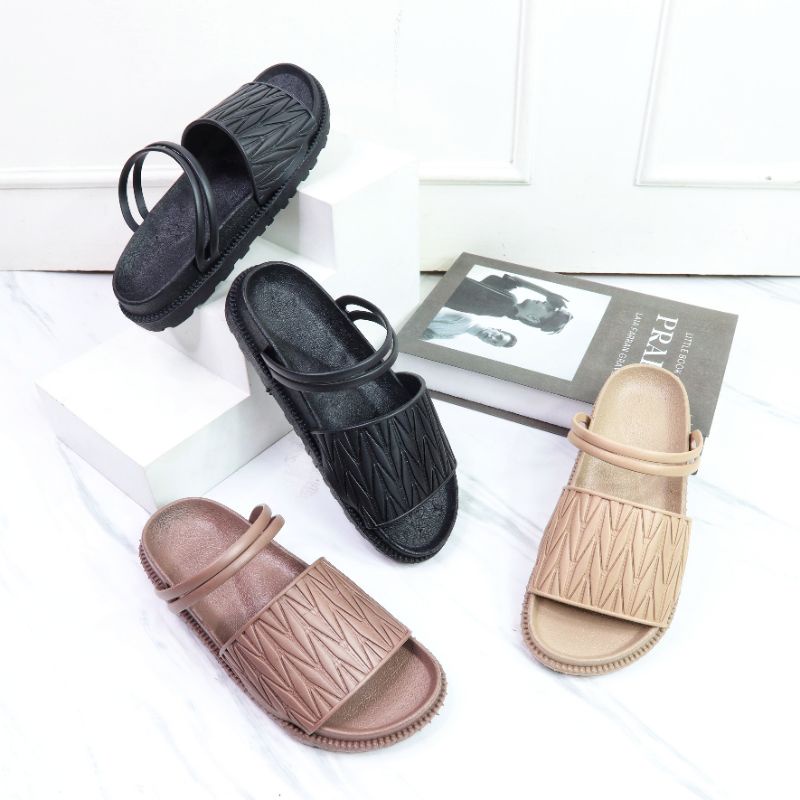 (RENATA) Sandal jelly Slop / Sandal wanita fashion / Sandal model tali