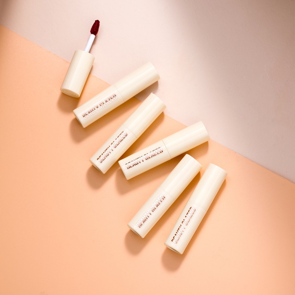 KEMASAN PUTIH ORIGINAL BEAUTY GLAZED WHITE CHOCOLATE NEW LIPSTICK MATTE LONG-LASTING SMOOTH LIQUID LIP GLOSS COSMETICS