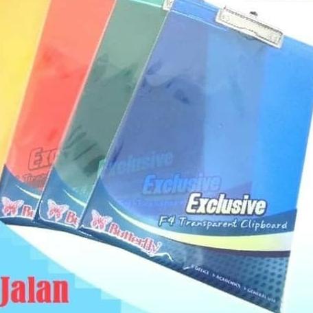

☞ Papan Ujian / Papan Jalan / Clipboard Acrylic F4 Butterfly Transparent ♩