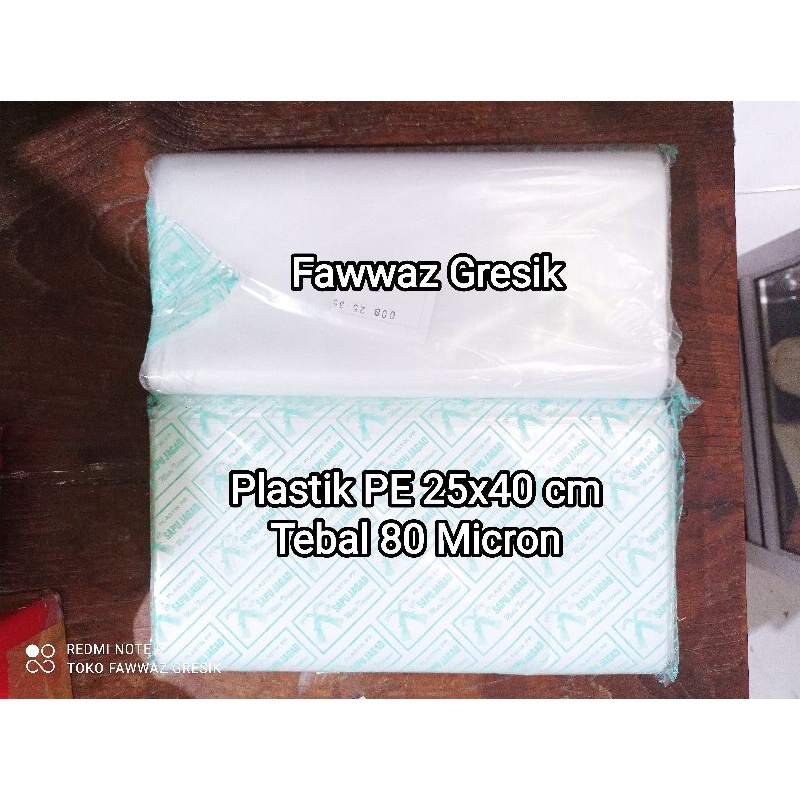 Plastik PE 25x35 cm / 25x40 cm Polos Kemasan Makanan Frozen Food Tebal 80 Micron