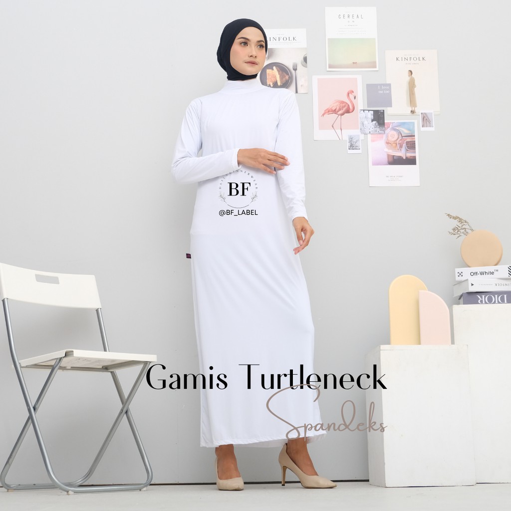 BF Label - Manset Gamis Turtleneck | Spandeks Premium Manset Cooltech Innerwear Longsleeve Dress Murah