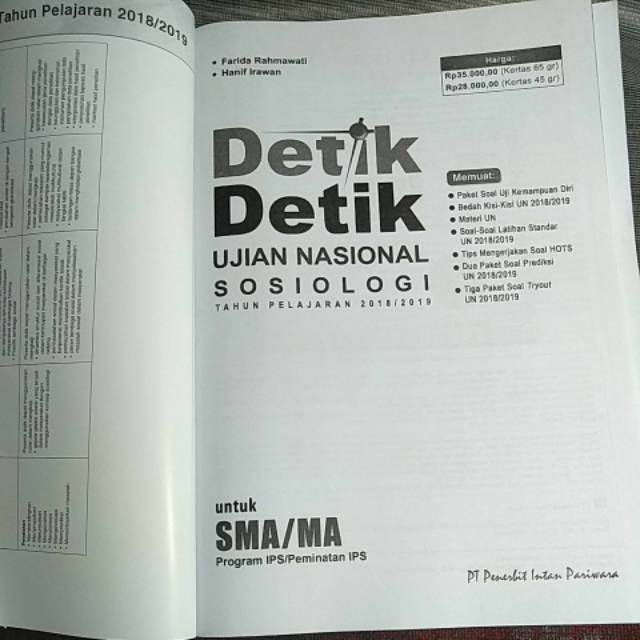 Detik-Detik Ujian Nasional Sosiologi 2018/2019 Untuk SMA/MA-2
