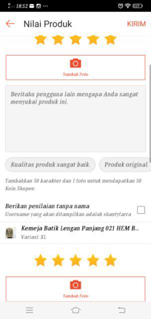 Kecubung Abang Kemeja Batik Pria Lengan Panjang Reguler M L Xl Xxl