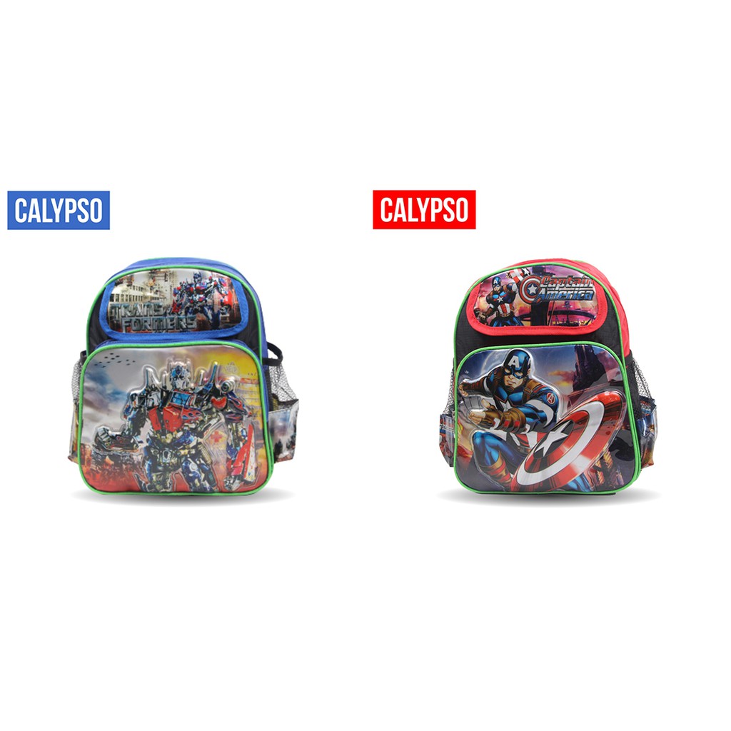 [KLIKTAS] Tas Ransel Anak Sekolah Laki TK Paud Kartun Calypso 3713 / Backpack Captain America