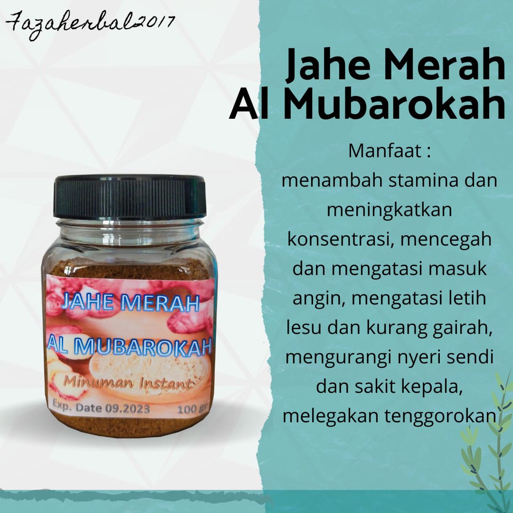 Jahe Merah Plus Gula Organik 100 gr