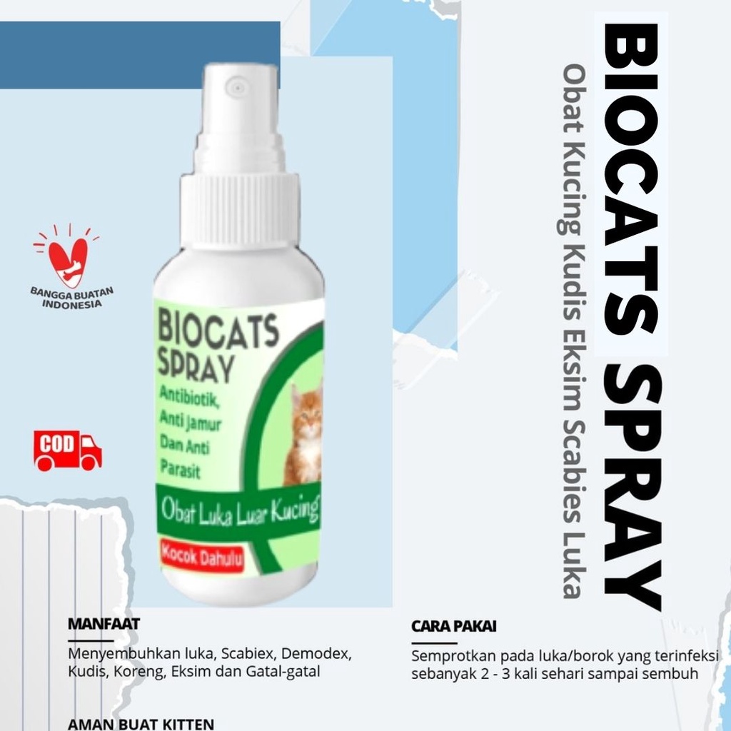 Obat Semprot Untuk Kucing dan Doggy Luka Luar Spray 35ml FEZONE