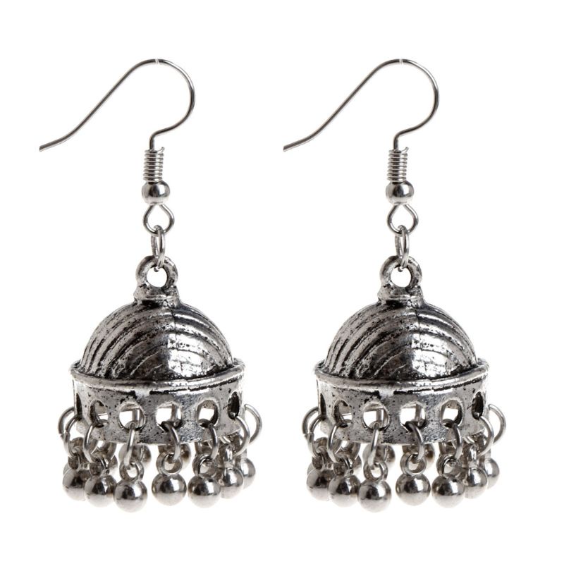 SIY  1 Pair Ethnic Earrings Dome Pendant Tassel Exquisite Elegant Vintage Charms Women Jewelry Dangle India Cage Drop Fashion